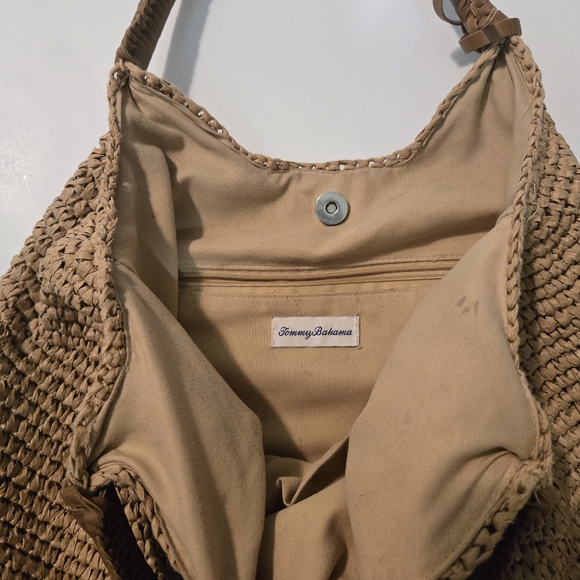 Tommy Bahama Woven Straw Tote Bag With Tassel - Picture 7 of 13